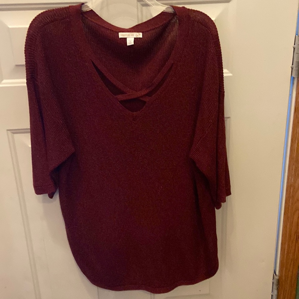 Westport burgundy sweater tunic